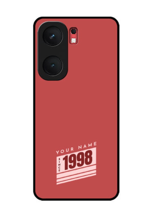 iQOO Neo 9 Pro 5G Custom Glass Phone Case - Red Custom Year Of Birth Design