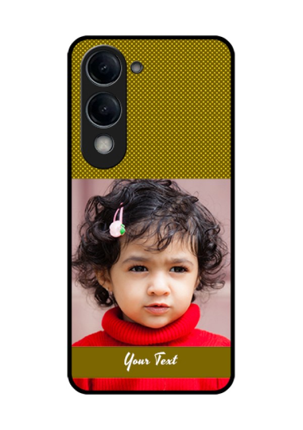 iQOO Z10 Lite Custom Glass Phone Case - Simple Green Color Design
