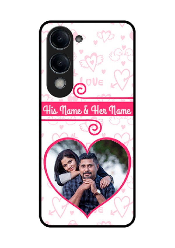 iQOO Z10 Lite Custom Glass Phone Case - Heart Shape Love Design