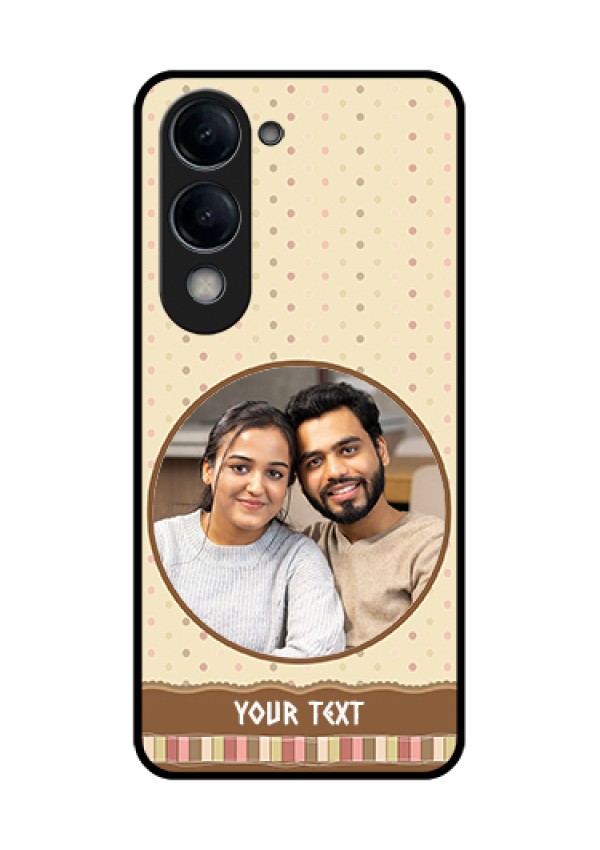 iQOO Z10 Lite Custom Glass Phone Case - Brown Dotted Mobile Case Design
