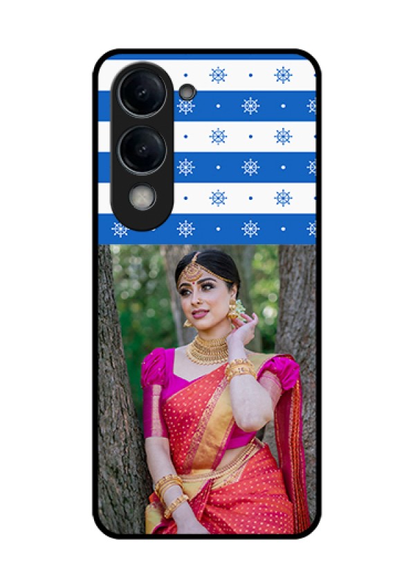 iQOO Z10 Lite Custom Glass Phone Case - Snow Pattern Design