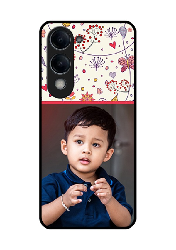 iQOO Z10 Lite Custom Glass Phone Case - Premium Floral Design