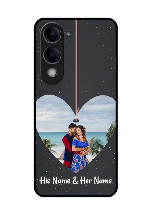 iQOO Z10 Lite Custom Glass Phone Case - Hanging Heart Design