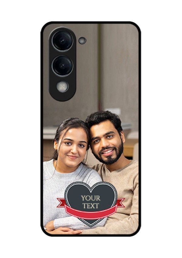 iQOO Z10 Lite Custom Glass Phone Case - Just Married Couple Design