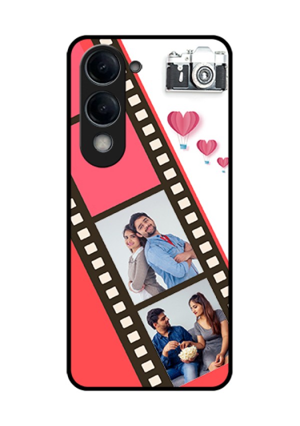 iQOO Z10 Lite Custom Glass Phone Case - 3 Image Holder With Film Reel
