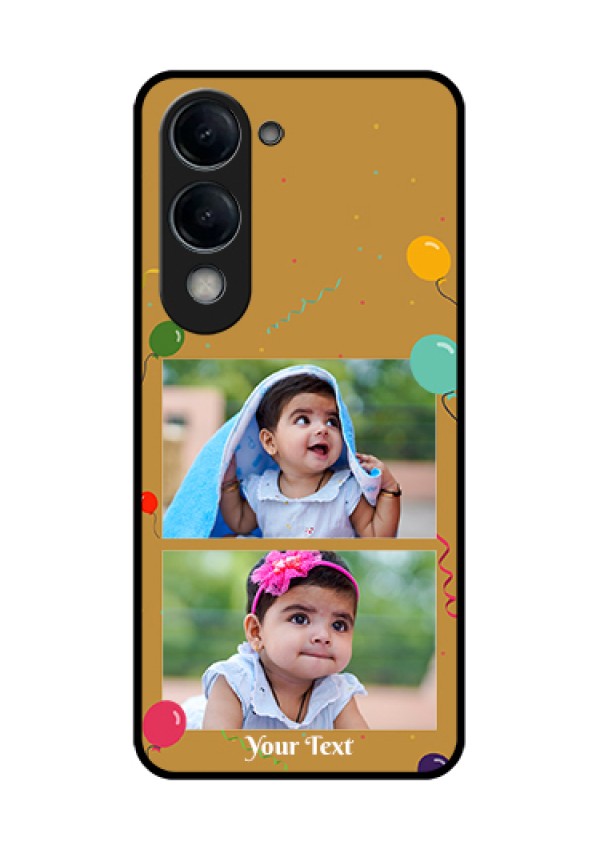 iQOO Z10 Lite Custom Glass Phone Case - Image Holder With Birthday Celebrations Design