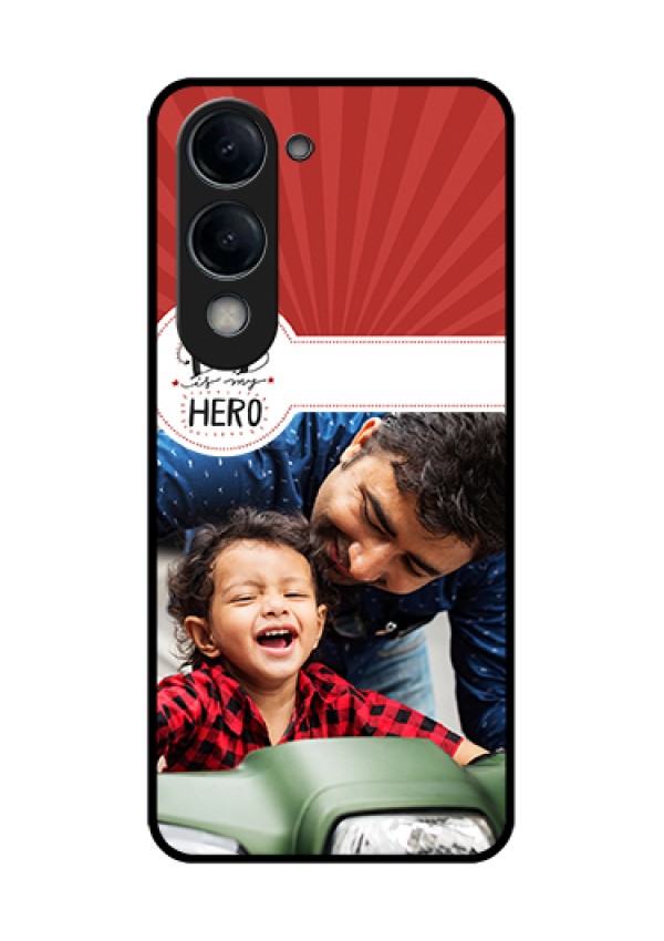 iQOO Z10 Lite Custom Glass Phone Case - My Dad Hero Design