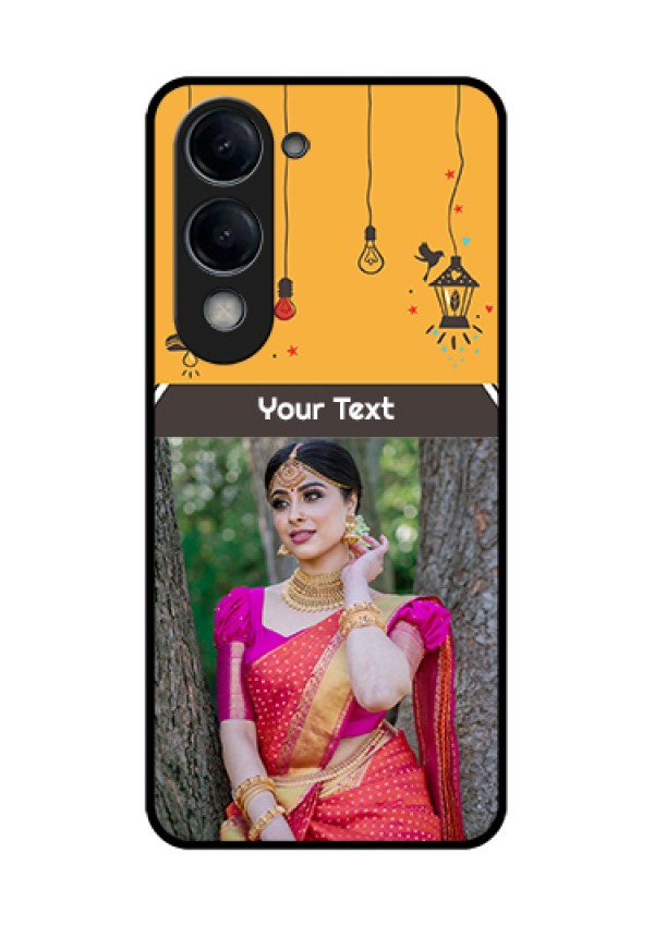 iQOO Z10 Lite Custom Glass Phone Case - With Family Picture And Icons