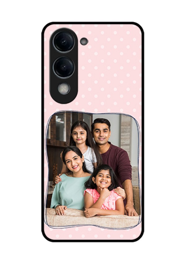 iQOO Z10 Lite Custom Glass Phone Case - Family With Dots Design