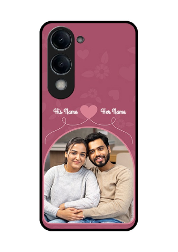 iQOO Z10 Lite Custom Glass Phone Case - Love Floral Design