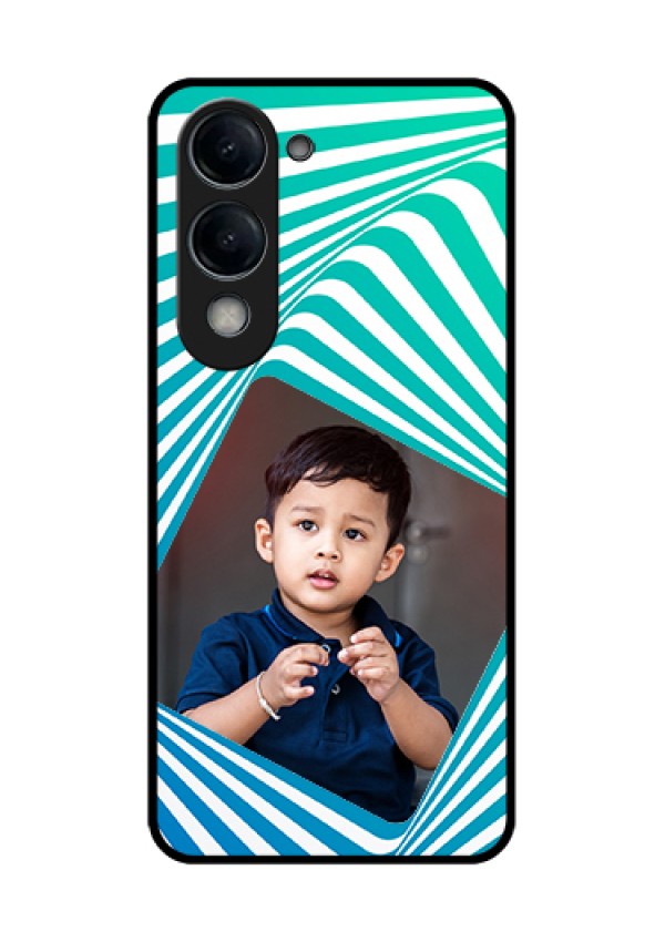 iQOO Z10 Lite Custom Glass Phone Case - Abstract Spiral Design