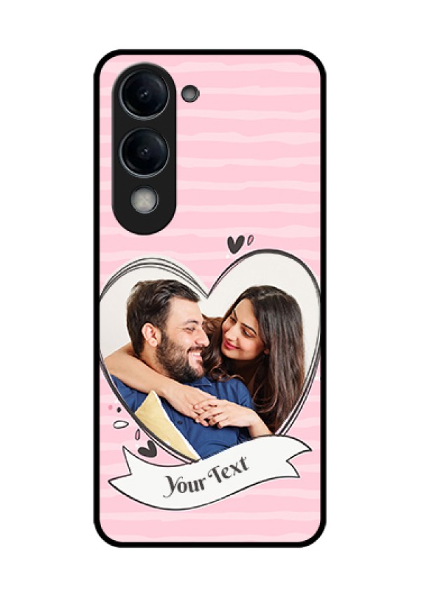 iQOO Z10 Lite Custom Glass Phone Case - Vintage Heart Design