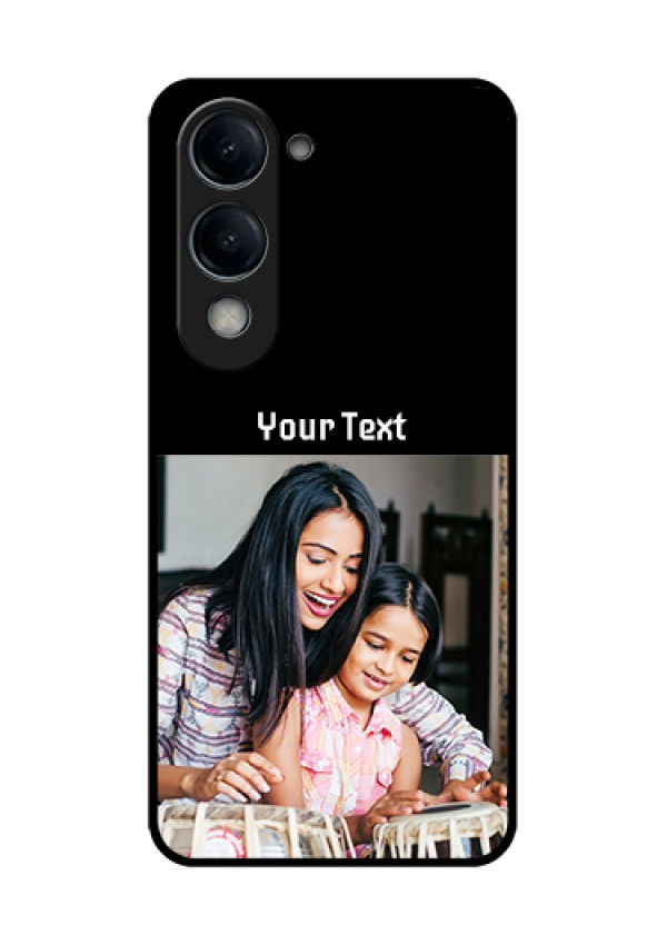 iQOO Z10 Lite Custom Glass Phone Case - Photo With Name Design
