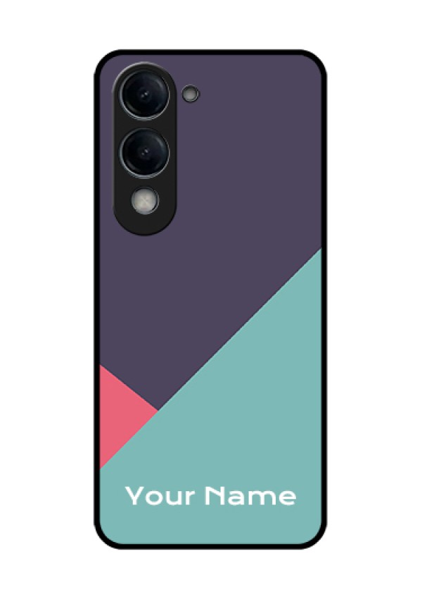 iQOO Z10 Lite Custom Glass Phone Case - Tri Color Abstract Design