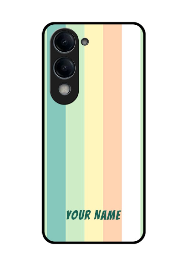 iQOO Z10 Lite Custom Glass Phone Case - Multi - Colour Stripes Design