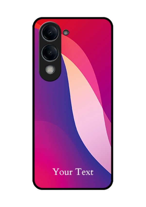 iQOO Z10 Lite Custom Glass Phone Case - Digital Abstract Overlap Design