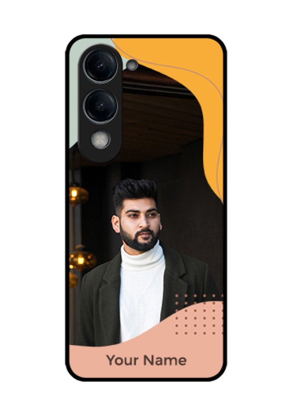 iQOO Z10 Lite Custom Glass Phone Case - Tri - Coloured Overlay Design