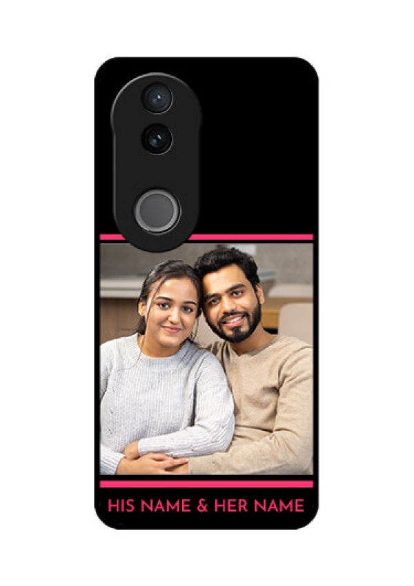 iQOO Z10R Custom Glass Phone Case - With Add Text Design