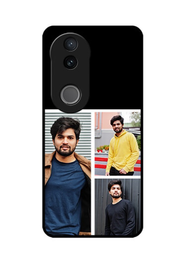 iQOO Z10R Custom Glass Phone Case - Upload Multiple Picture Design