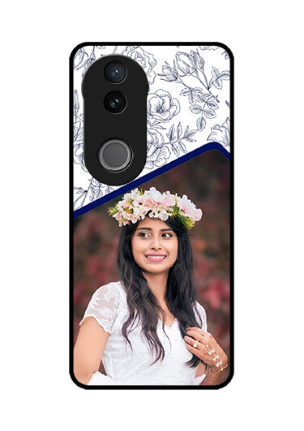 iQOO Z10R Custom Glass Phone Case - Classy Floral Design