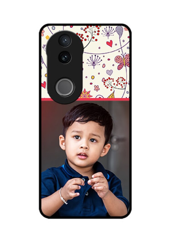 iQOO Z10R Custom Glass Phone Case - Premium Floral Design