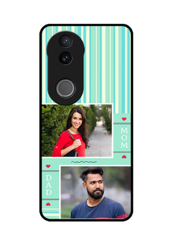 iQOO Z10R Custom Glass Phone Case - Mom & Dad Pic Design