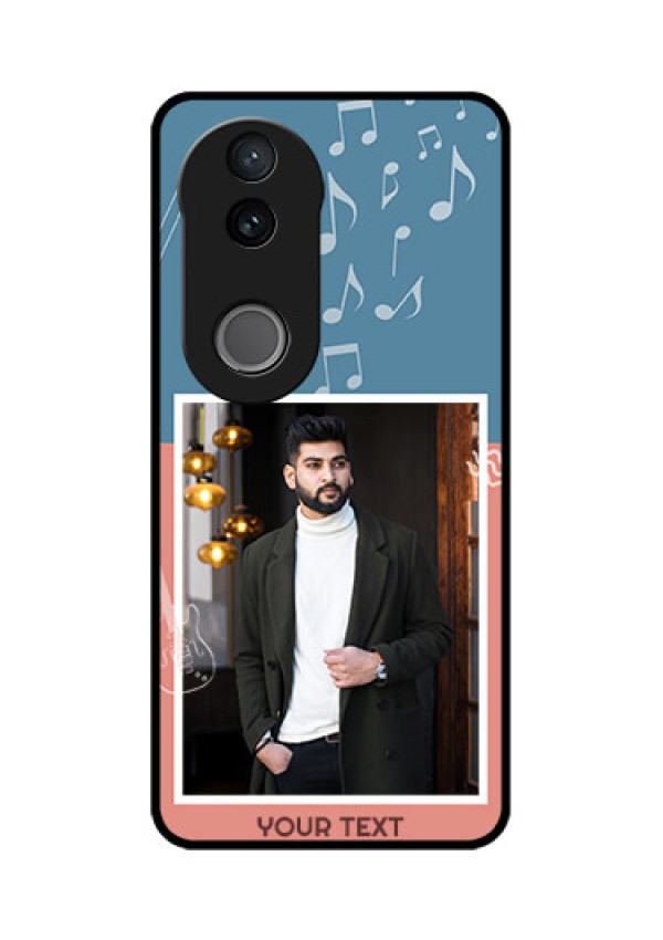 iQOO Z10R Custom Glass Phone Case - With Color Musical Note Design