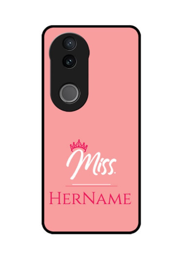 iQOO Z10R Custom Glass Phone Case - Mrs With Name Design