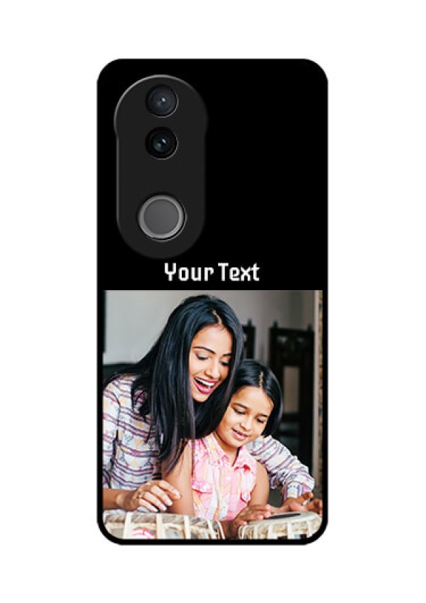 iQOO Z10R Custom Glass Phone Case - Photo With Name Design
