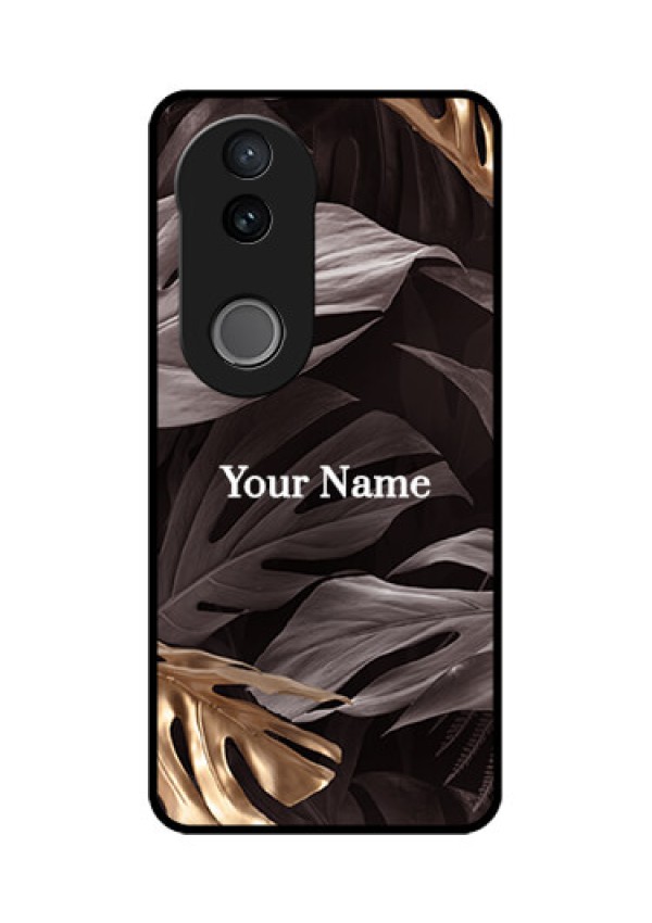 iQOO Z10R Custom Glass Phone Case - Wild Leaves Digital Paint Design