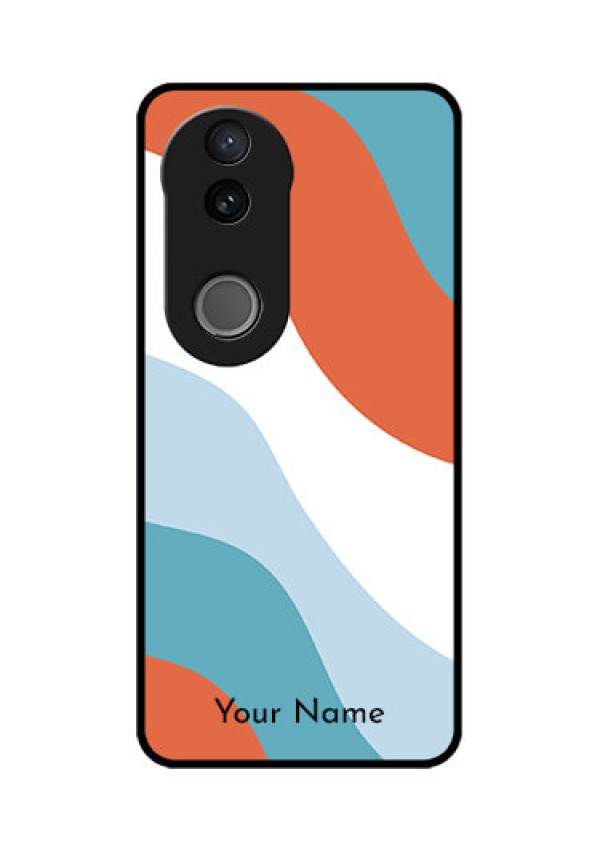 iQOO Z10R Custom Glass Phone Case - Coloured Waves Design