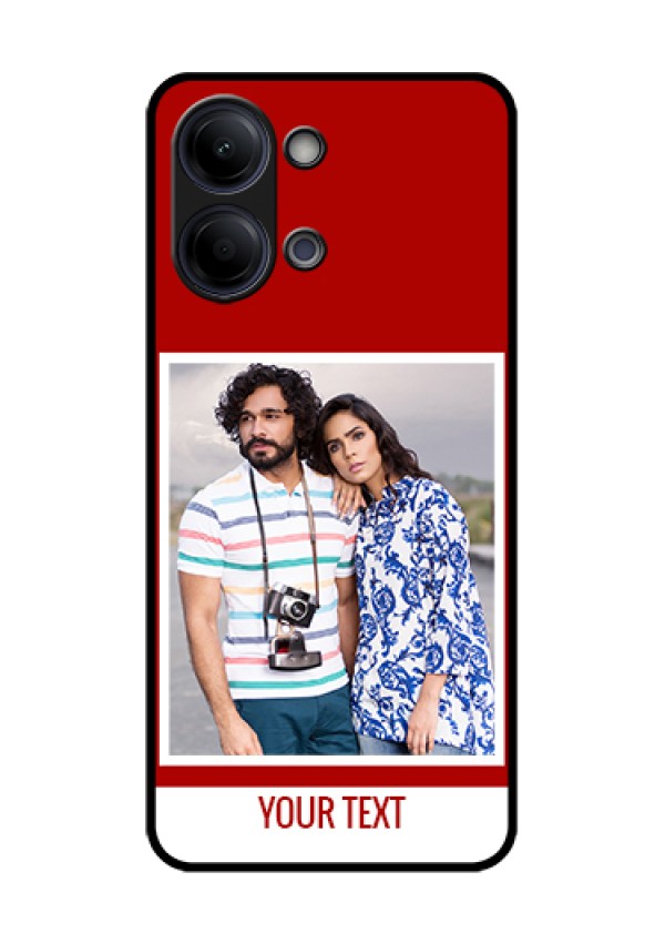 iQOO Z11 Lite 5G Custom Glass Phone Case - Red Color Design