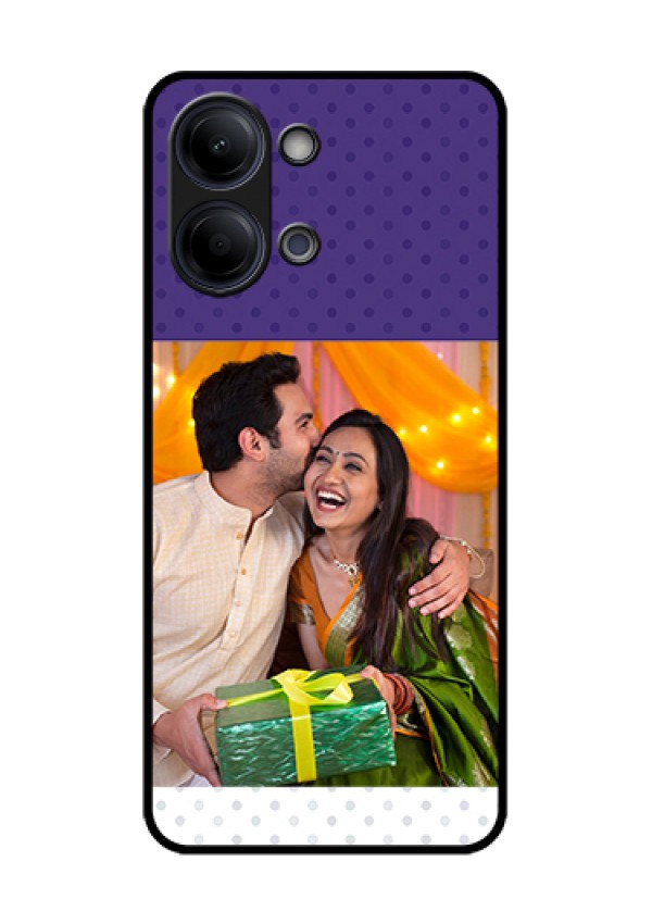 iQOO Z11 Lite 5G Custom Glass Phone Case - Violet Colored Pattern Design