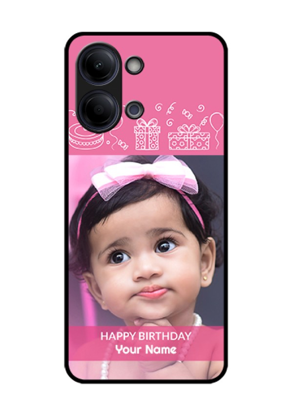 iQOO Z11 Lite 5G Custom Glass Phone Case - With Birthday Line Art Design