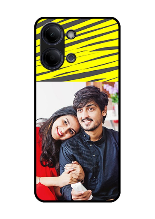 iQOO Z11 Lite 5G Custom Glass Phone Case - Yellow Abstract Design