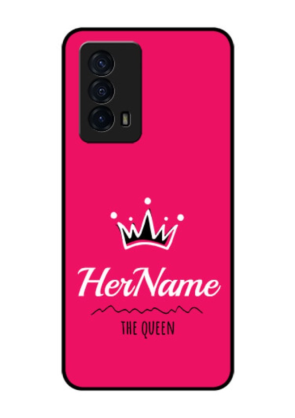 iQOO Z5 5G Glass Phone Case Queen with Name
