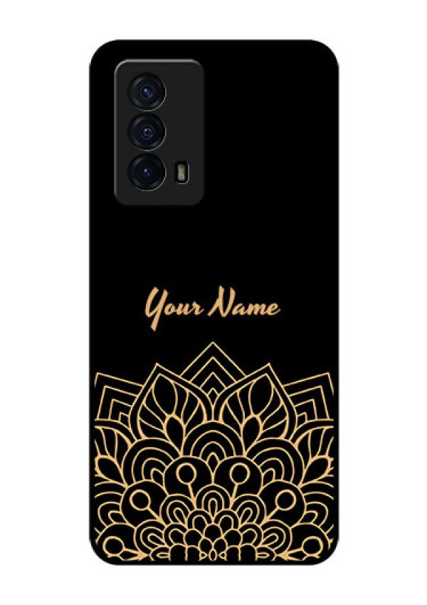 iQOO Z5 5G Custom Glass Phone Case - Golden mandala Design