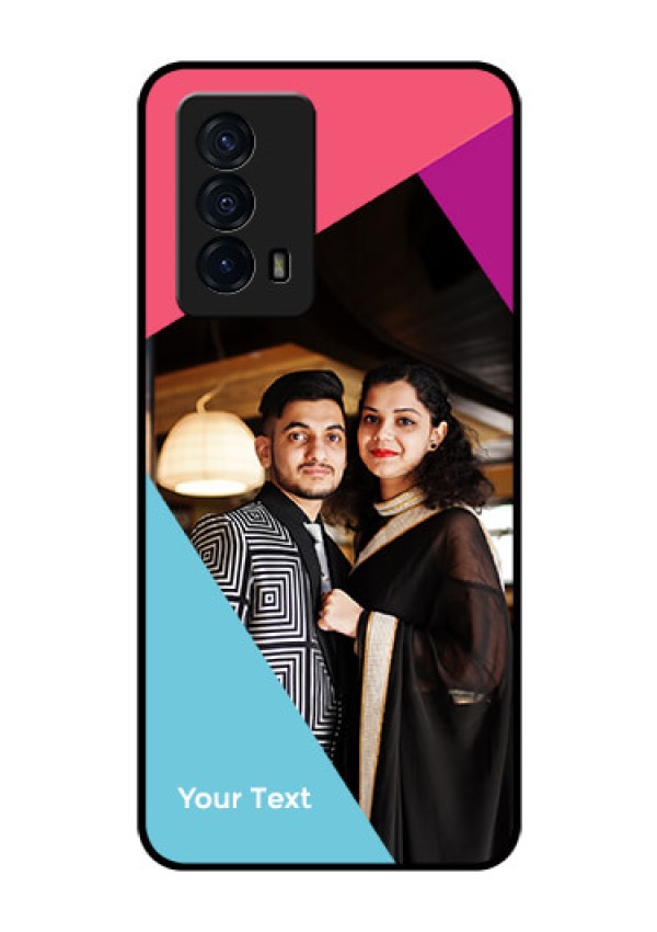 iQOO Z5 5G Custom Glass Mobile Case - Stacked Triple colour Design