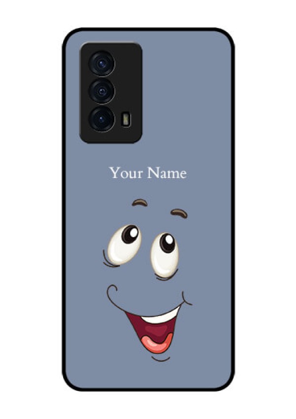 iQOO Z5 5G Photo Printing on Glass Case - Laughing Cartoon Face Design