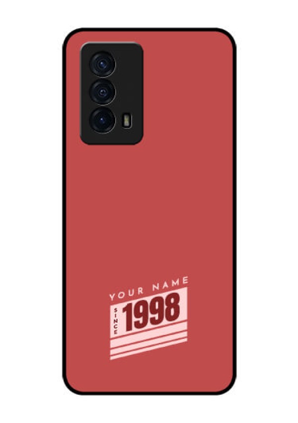iQOO Z5 5G Custom Glass Phone Case - Red custom year of birth Design