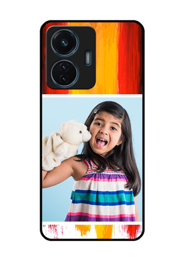 iQOO Z6 44w Personalized Glass Phone Case - Multi Color Design