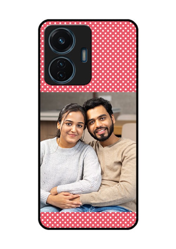 iQOO Z6 Lite 5G Custom Glass Phone Case - White Dotted Design