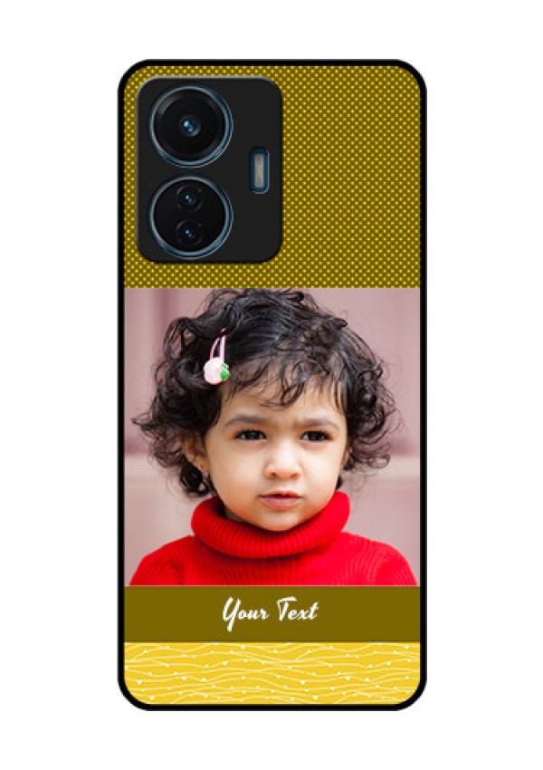 iQOO Z6 Lite 5G Custom Glass Phone Case - Simple Green Color Design