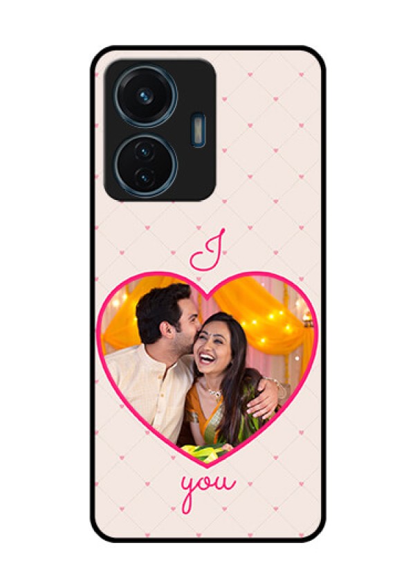 iQOO Z6 Lite 5G Custom Glass Mobile Case - Heart Shape Design