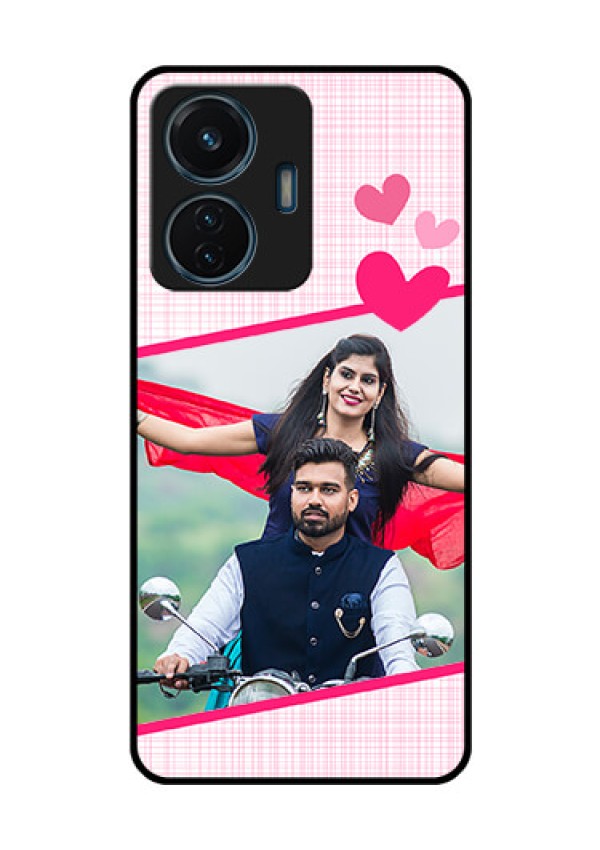iQOO Z6 Lite 5G Custom Glass Phone Case - Love Shape Heart Design