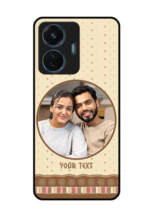 iQOO Z6 Lite 5G Custom Glass Mobile Case - Brown Dotted Mobile Case Design