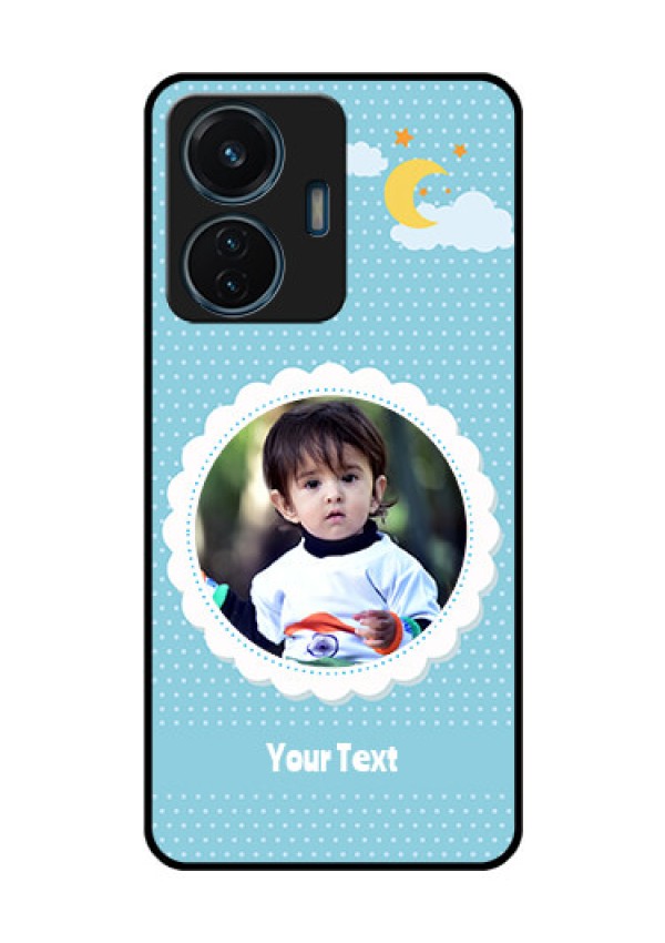iQOO Z6 Lite 5G Personalised Glass Phone Case - Violet Pattern Design