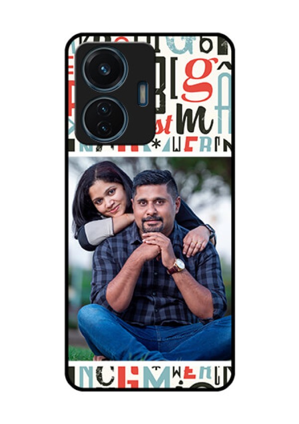 iQOO Z6 Lite 5G Personalized Glass Phone Case - Alphabet Design