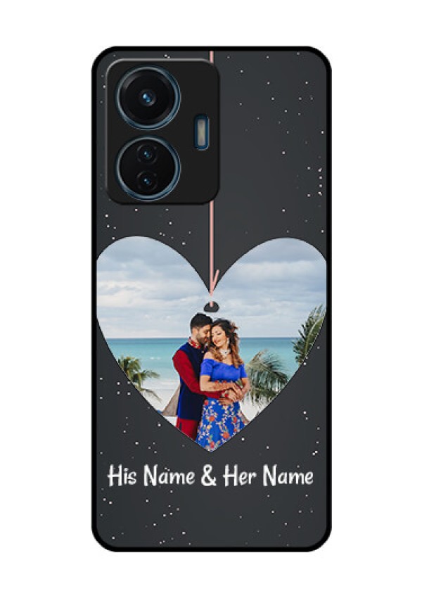 iQOO Z6 Lite 5G Custom Glass Phone Case - Hanging Heart Design