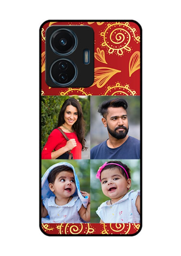 iQOO Z6 Lite 5G Photo Printing on Glass Case - 4 Image Traditional Design